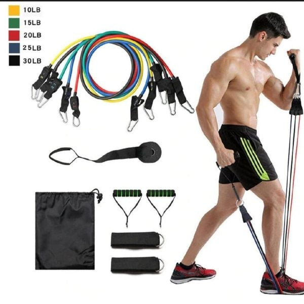 11 Piece Power Resistance Band Set - For Men And Women