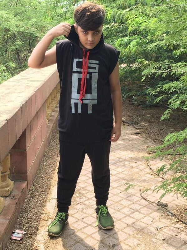Black Gym Sleeveless Hood Tracksuit Summer Tracksuit 2-piece Set | Men’s Wear