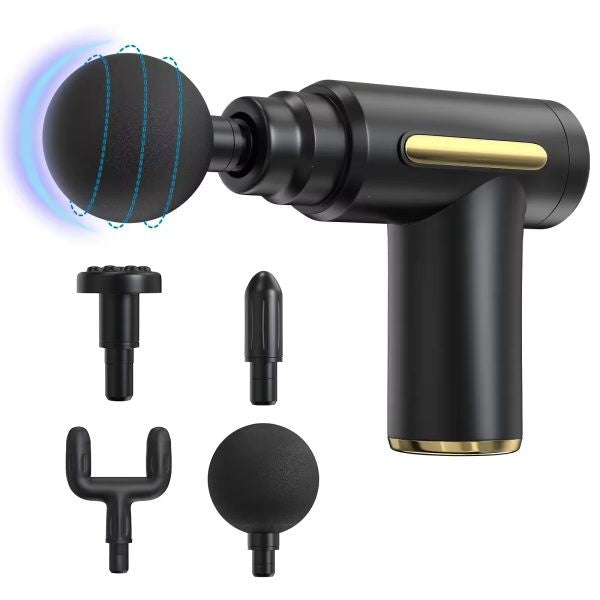 Blue Idea Massage Gun Deep Tissue With 4 Massage Heads For Muscle Pain Relief Relax Recovery