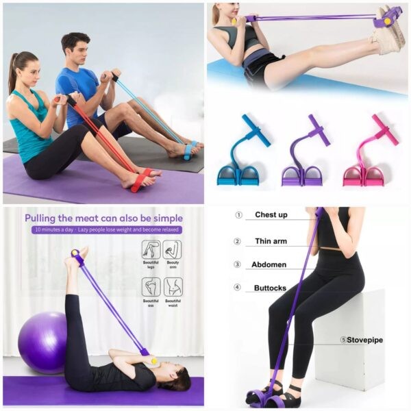 Foot Pedal Resistance Band ( Random Color )