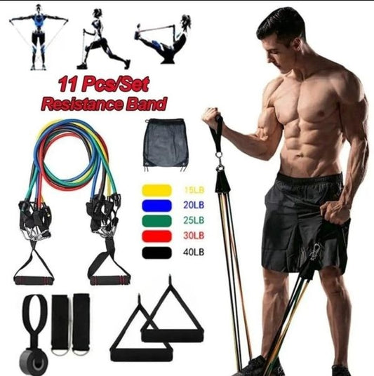 11 Piece Power Resistance Band Set - For Men And Women