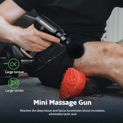 Blue Idea Massage Gun Deep Tissue With 4 Massage Heads For Muscle Pain Relief Relax Recovery